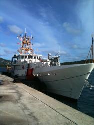 The Webber parked alongside Crown Bay Center on St. Thomas. The Webber parked alongside Crown Bay Center on St. Thomas.